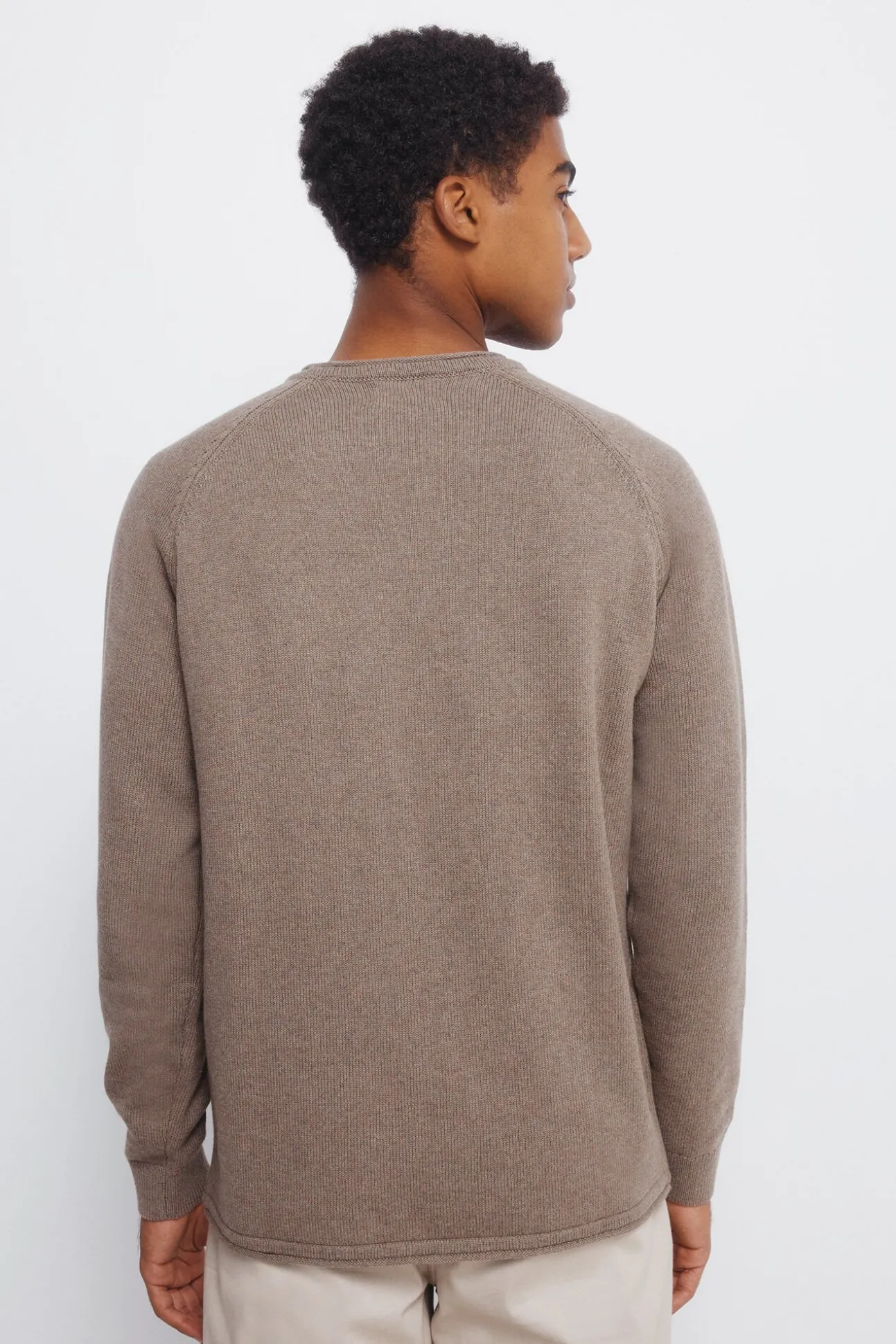 Camisola liso de gola alta