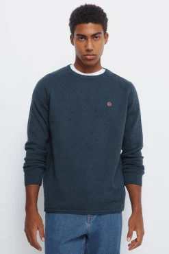 Camisola liso de gola alta