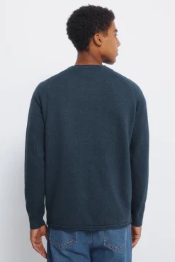 Camisola liso de gola alta
