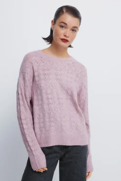 Camisola lurex pointelle