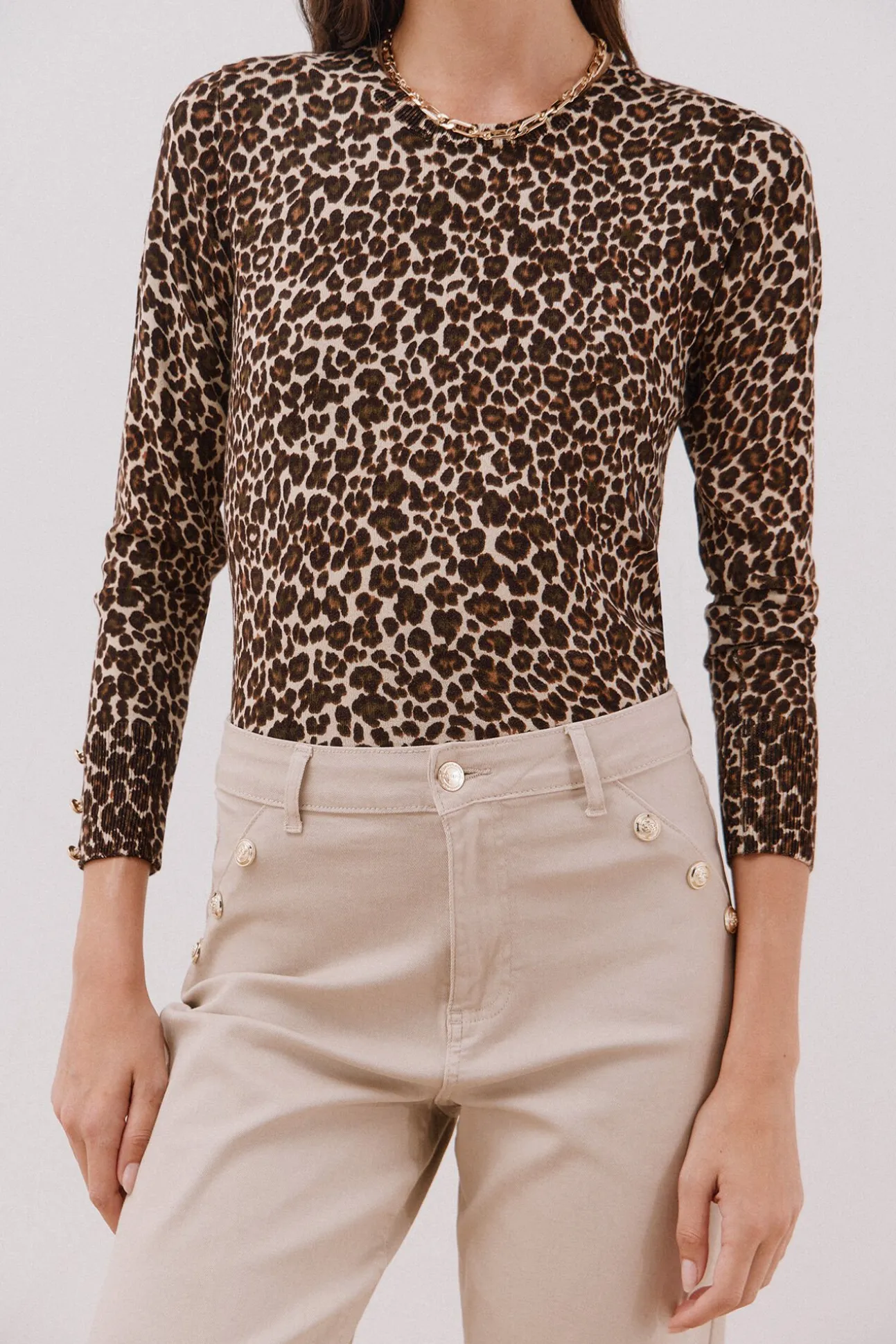 Camisola malha estampada