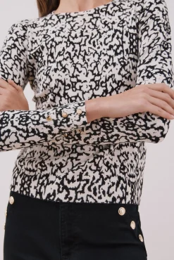Camisola malha estampada