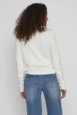Camisola malha gola em bico