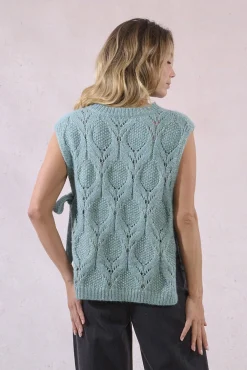 Camisola manga com detalhe de laço