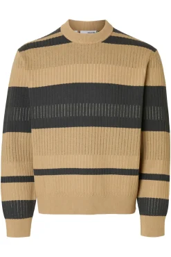 Camisola riscas canelada 100% algodão orgânico.