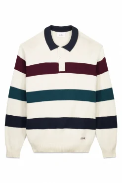 Camisola riscas de gola polo