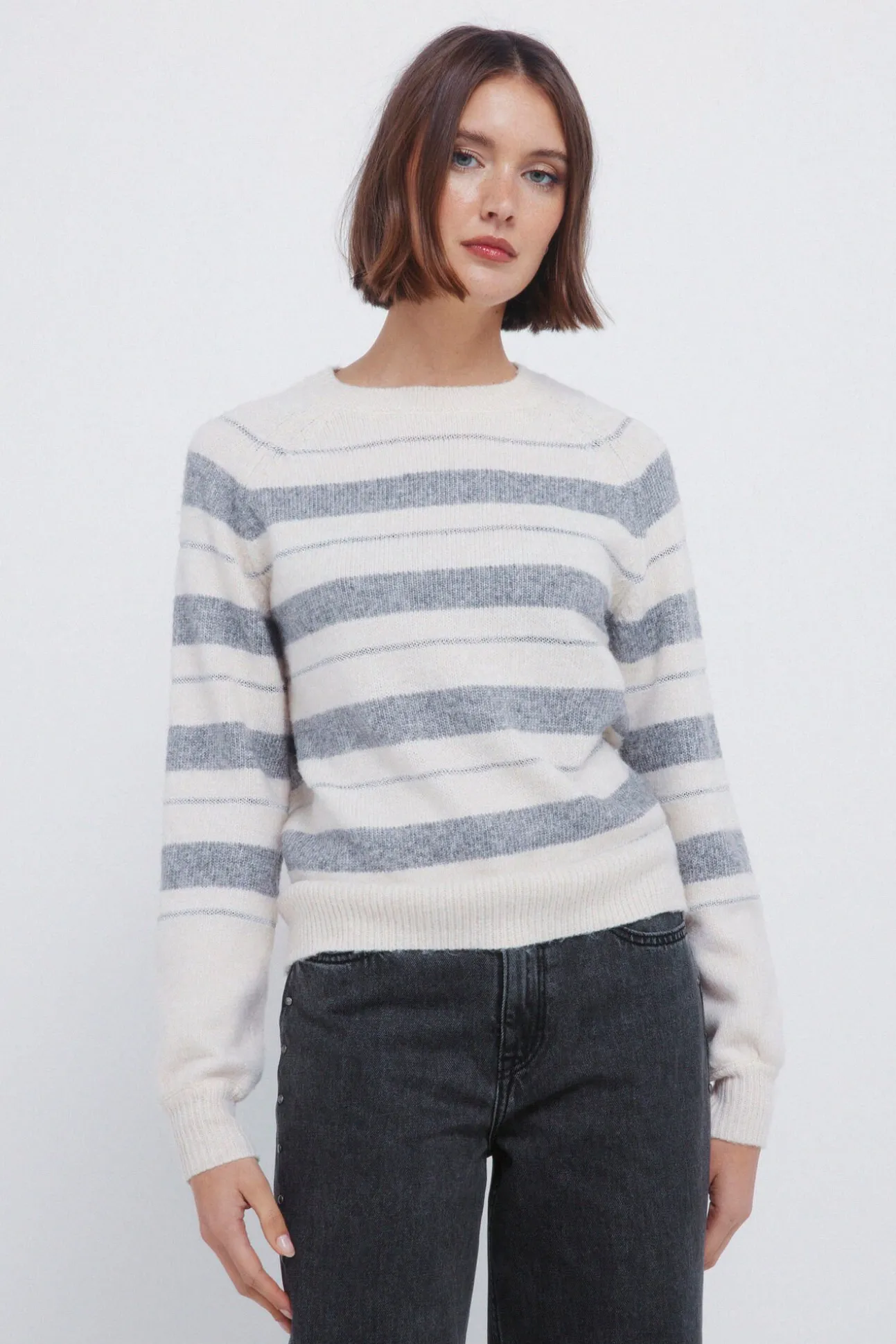 Camisola riscas de lurex