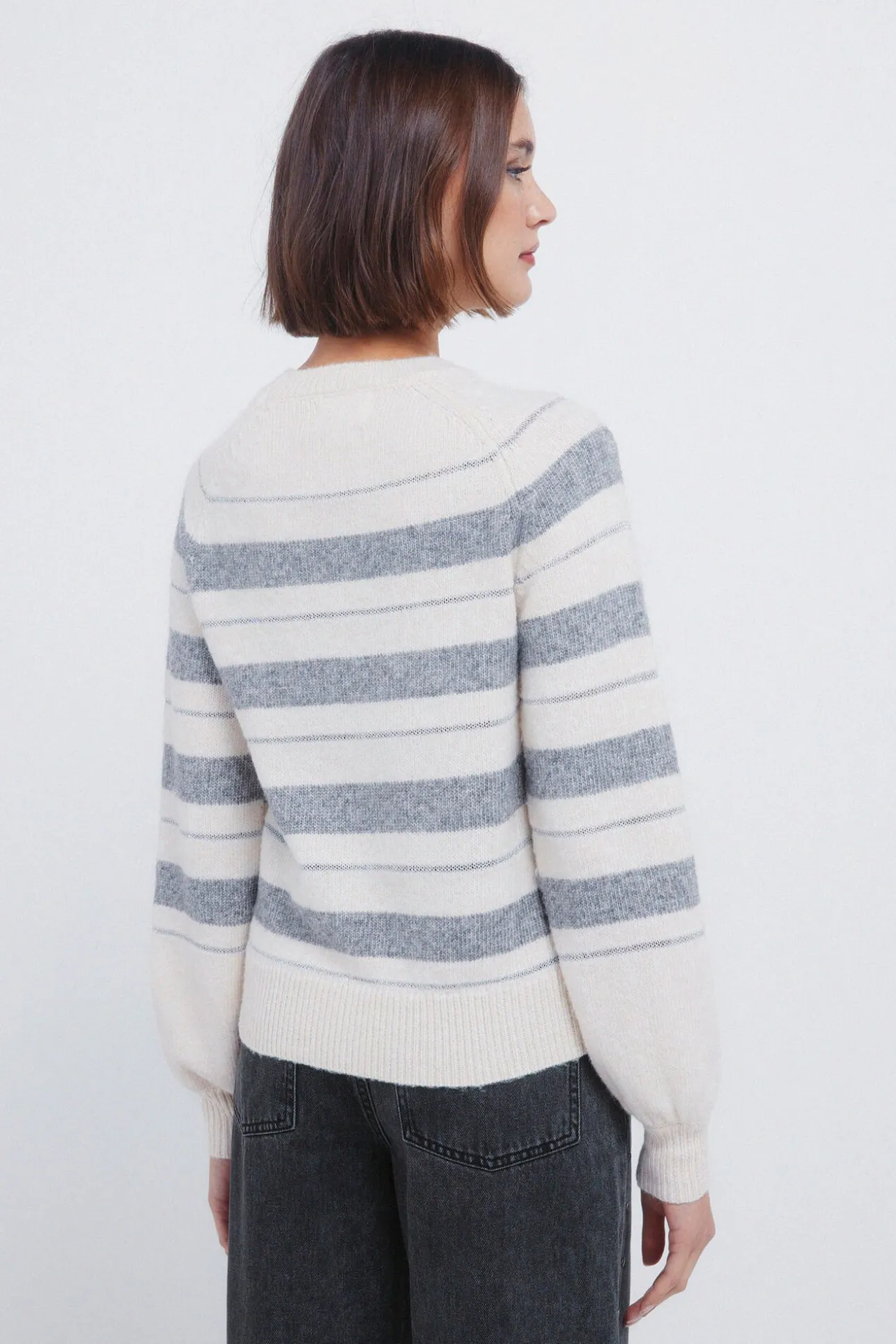 Camisola riscas de lurex
