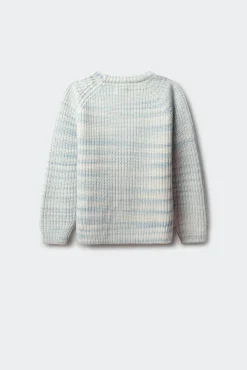 Camisola riscas de lurex para meninas.
