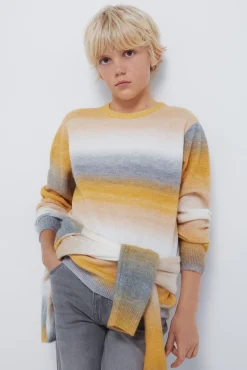 Camisola riscas laranja para meninos