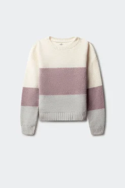 Camisola riscas para menina.