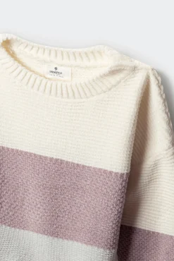 Camisola riscas para menina.