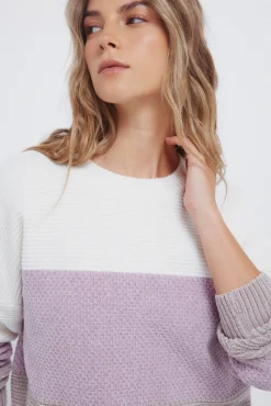 Camisola às riscas de chenille