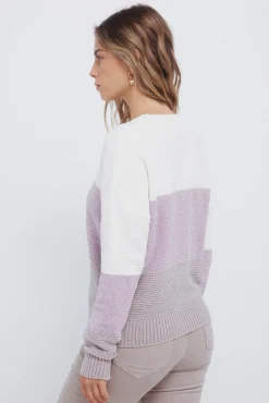 Camisola às riscas de chenille