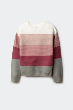 Camisola às riscas para menina