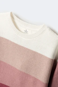Camisola às riscas para menina