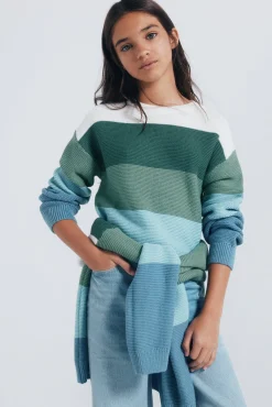 Camisola às riscas para menina