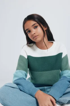Camisola às riscas para menina
