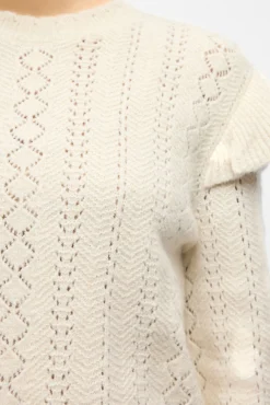 Camisola vazado com babados