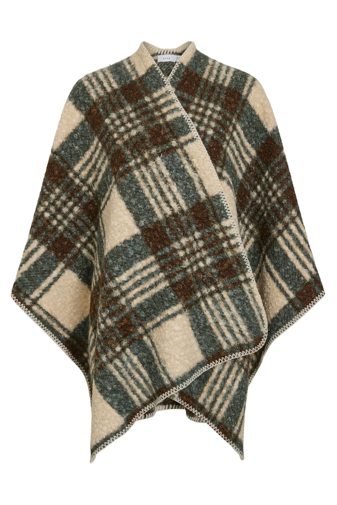 Capa poncho xadrez