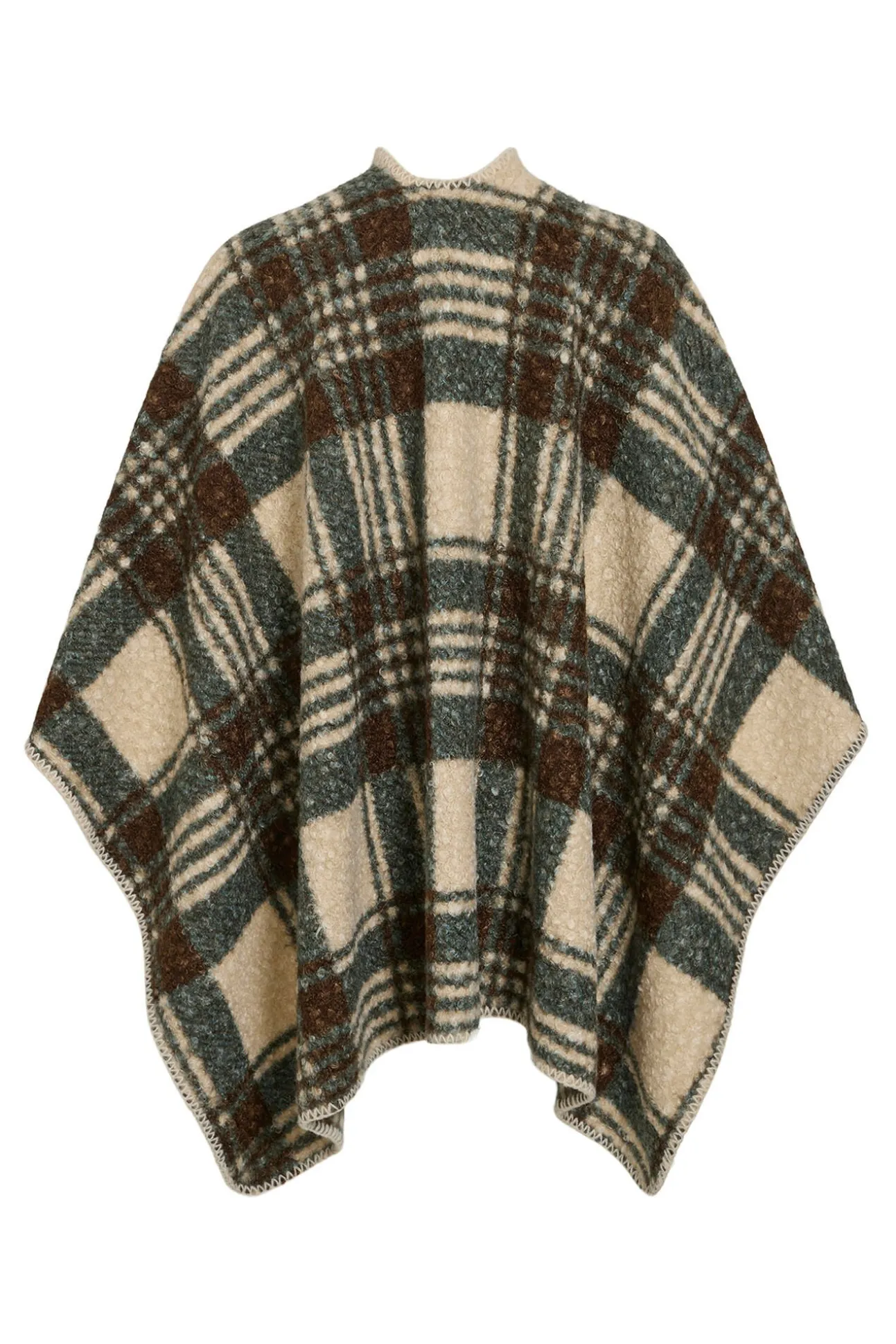 Capa poncho xadrez