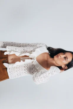Cardigan com babados