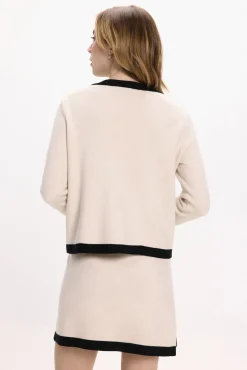 Cardigan com botões dourados e viscose