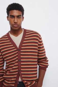 Cardigan com casaco de malha em botões