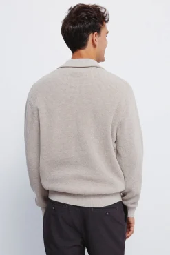Cardigan com casaco de malha