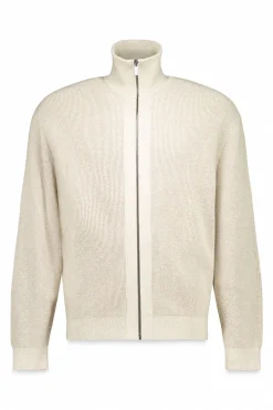 Cardigan com casaco de malha