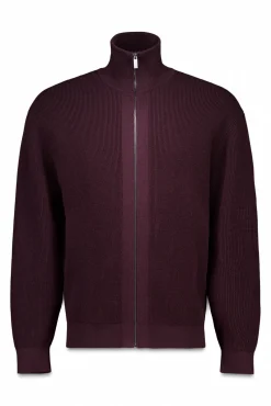 Cardigan com casaco de malha