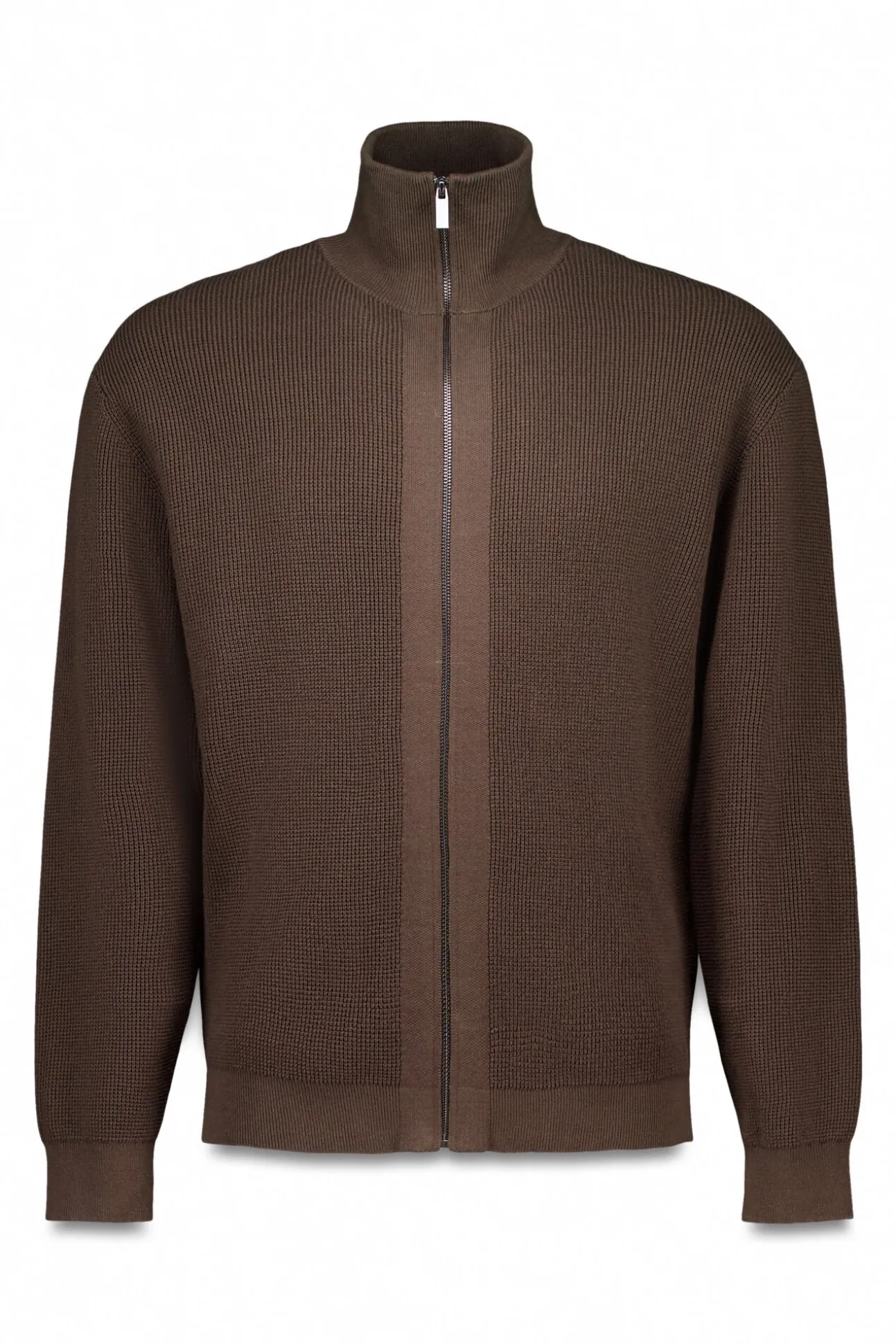 Cardigan com casaco de malha