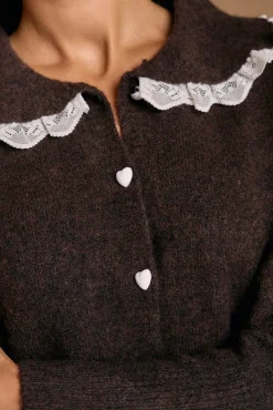 Cardigan com gola balinesa