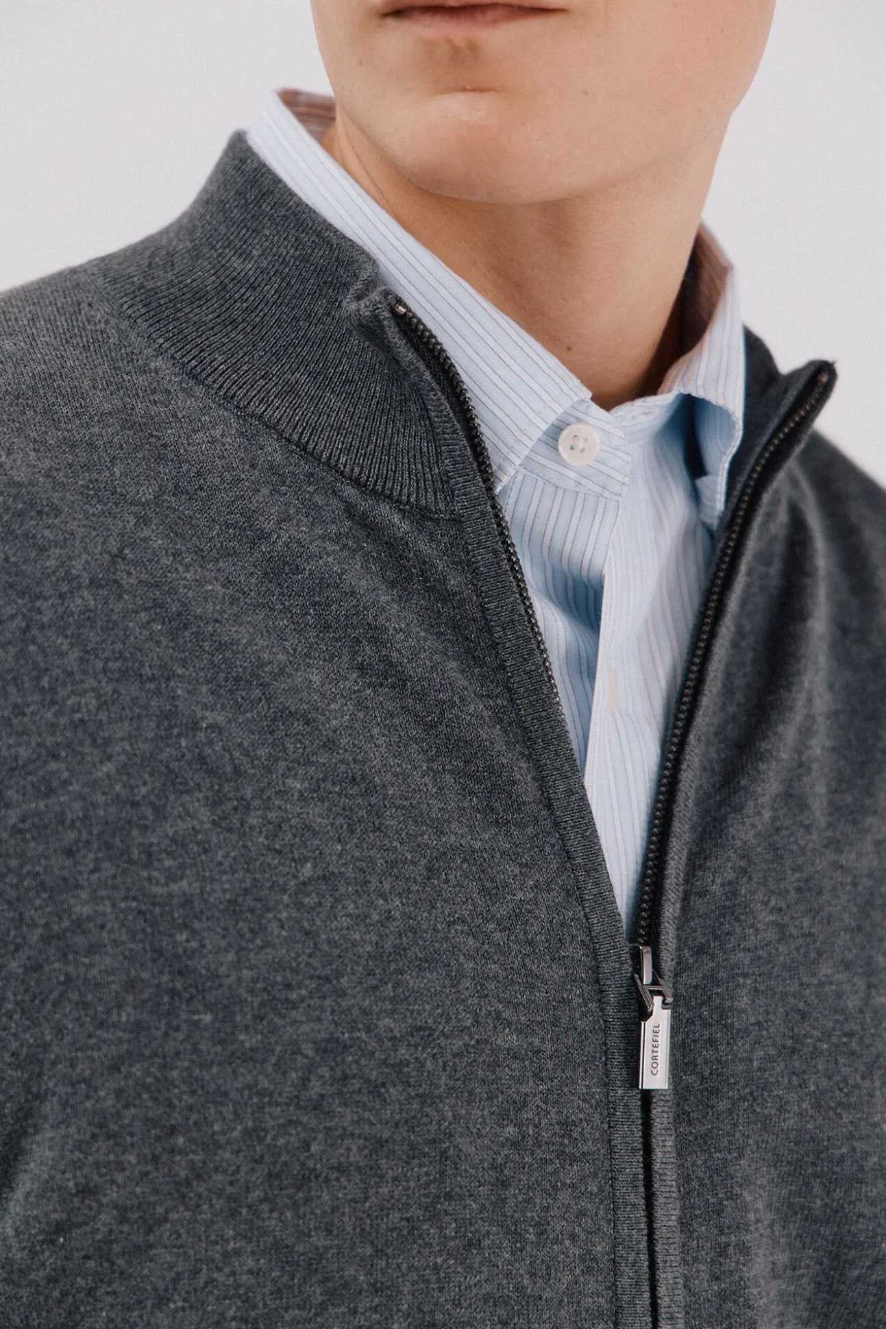 Cardigan de algodão e cashmere