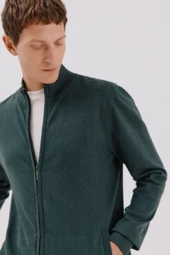Cardigan de algodão e cashmere