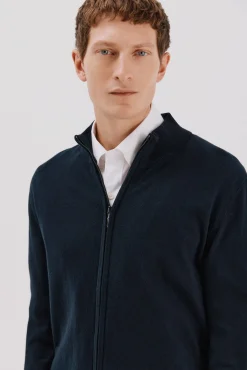 Cardigan de algodão e cashmere