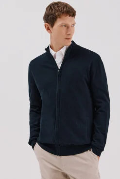 Cardigan de algodão e cashmere