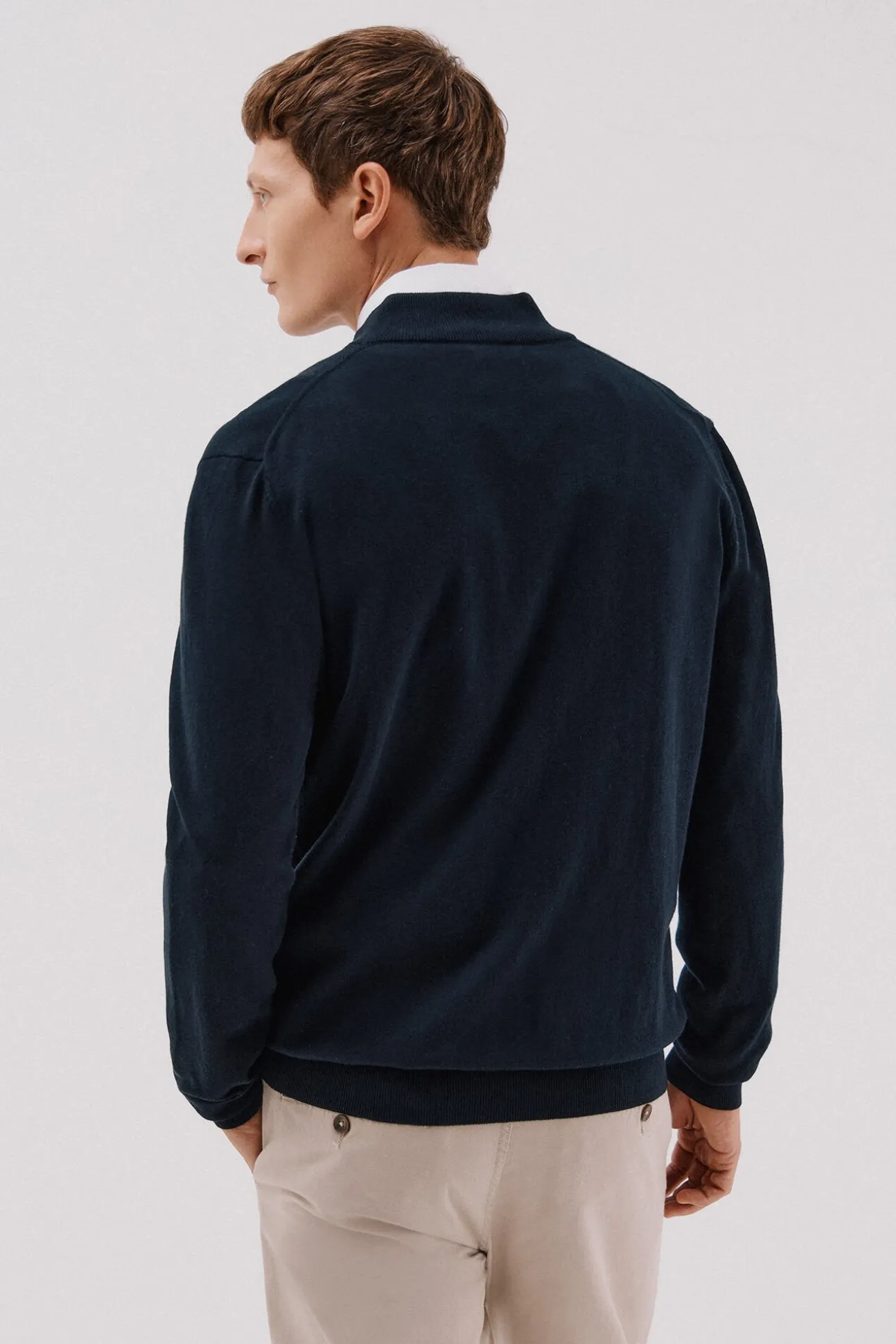 Cardigan de algodão e cashmere