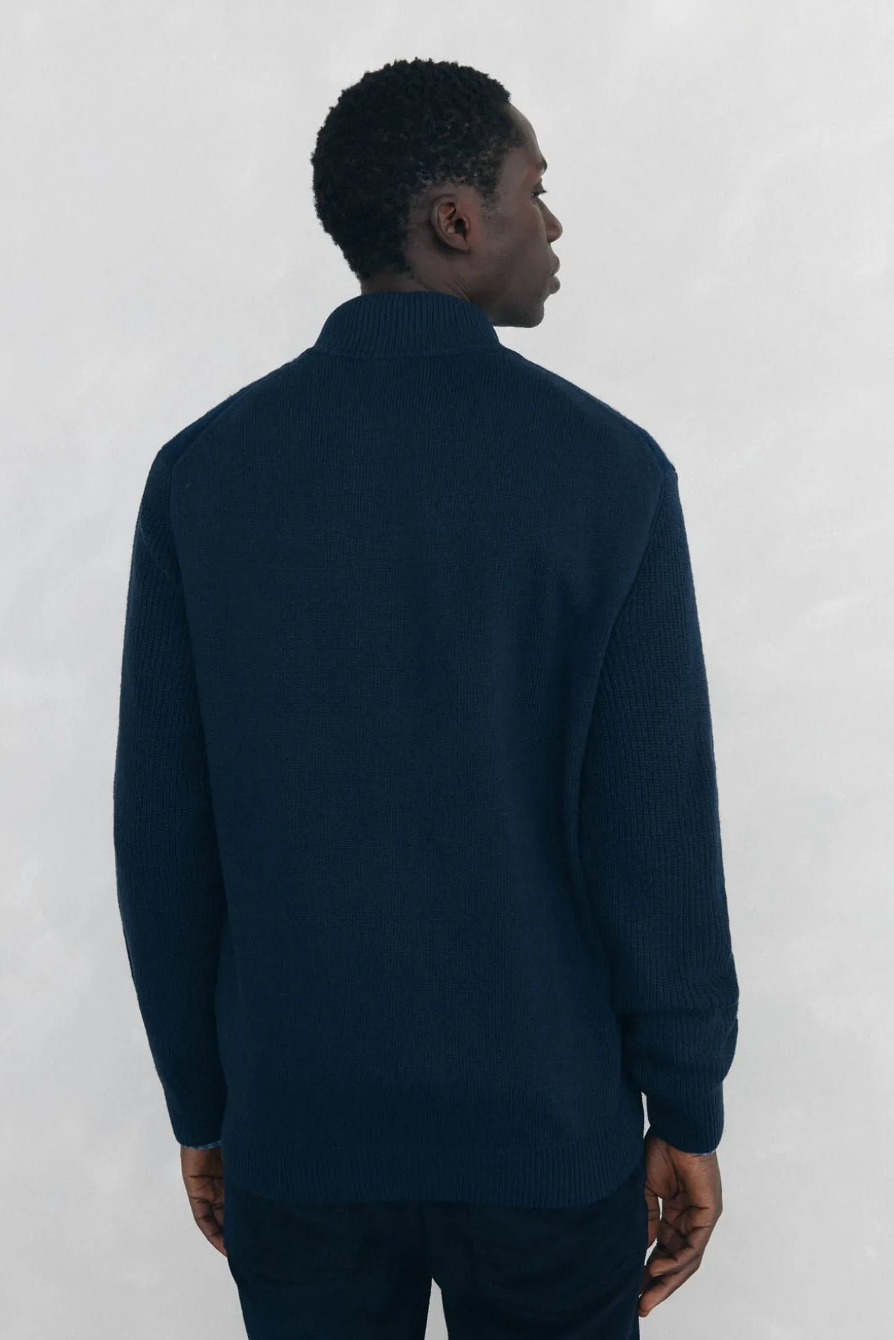 Cardigan de algodão premium para o Natal com fecho de fecho-éclair