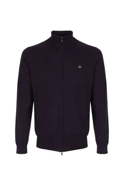 Cardigan de algodão premium para o Natal com fecho de fecho-éclair