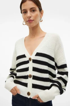 Cardigan de botões de manga comprida