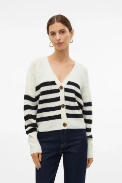 Cardigan de botões de manga comprida