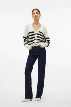 Cardigan de botões de manga comprida