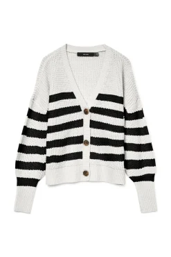 Cardigan de botões de manga comprida