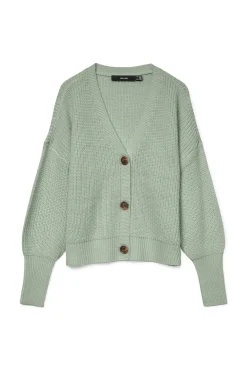 Cardigan de botões de manga comprida
