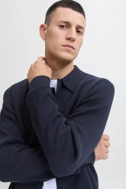 Cardigan de gola polo