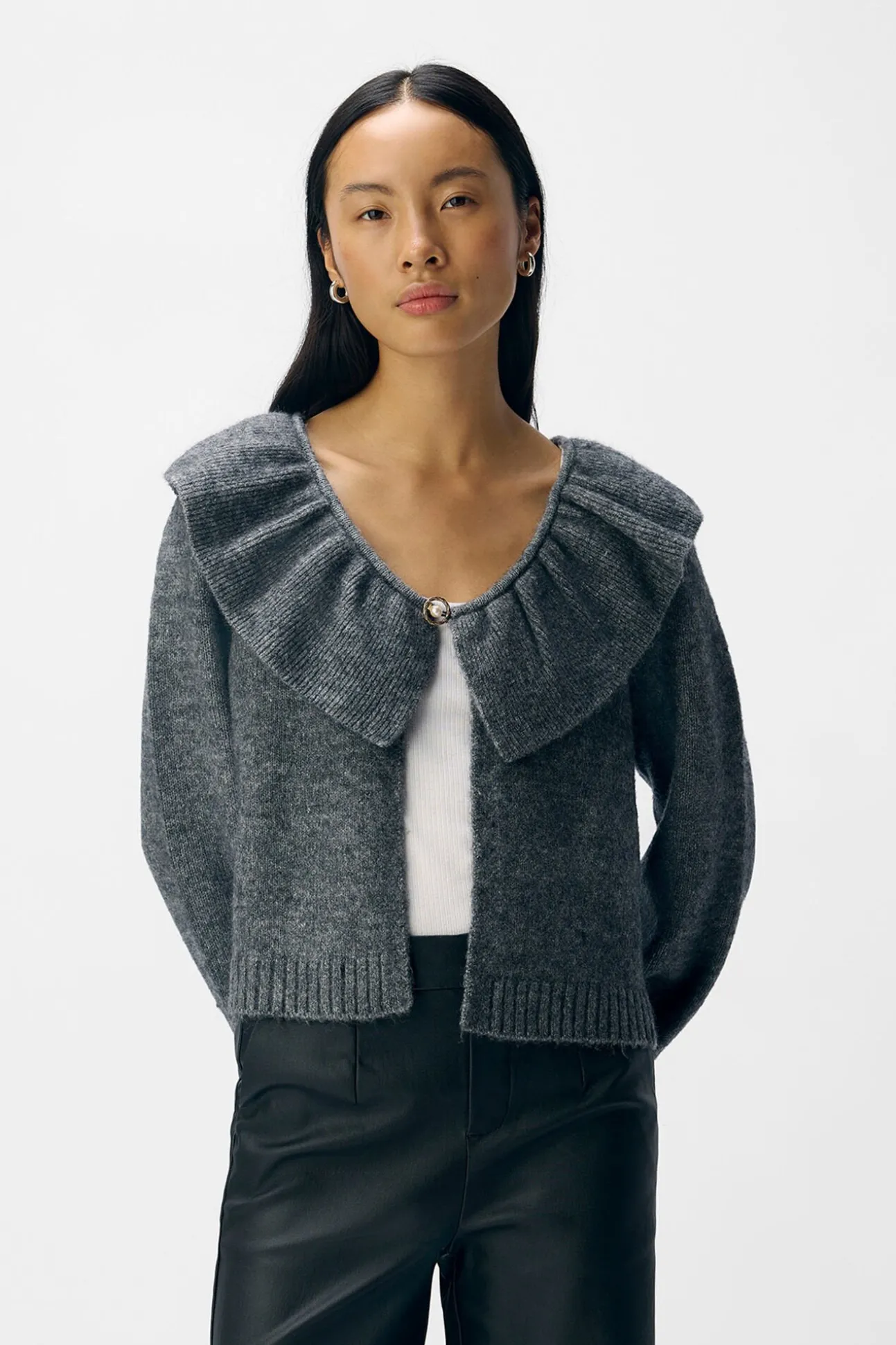 Cardigan de lã e alpaca
