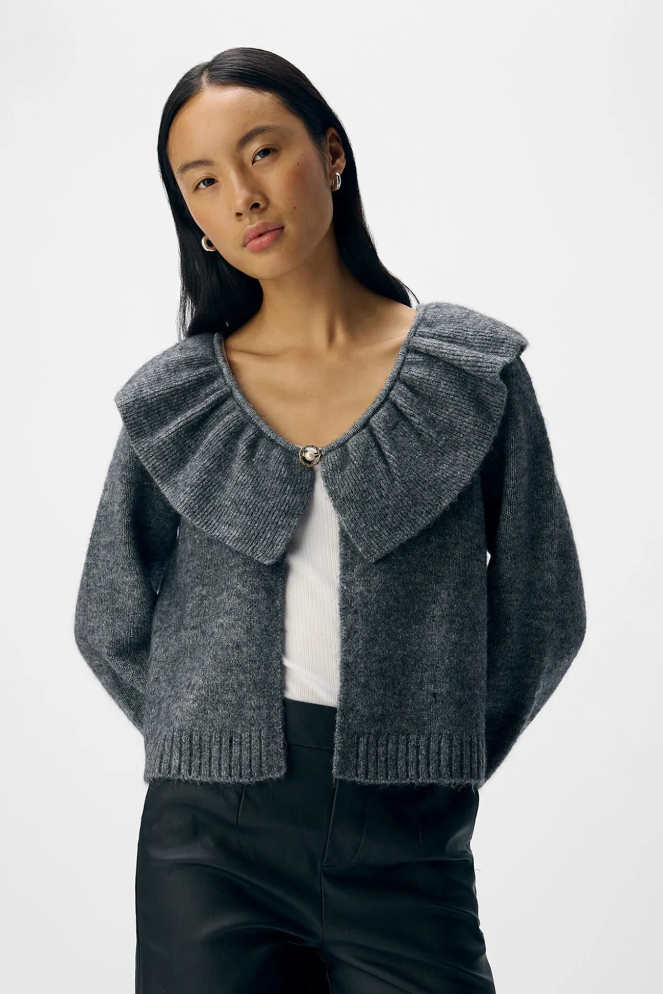 Cardigan de lã e alpaca