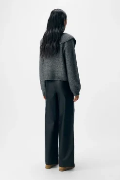 Cardigan de lã e alpaca