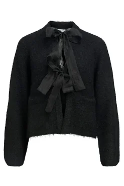 Cardigan de malha com laços